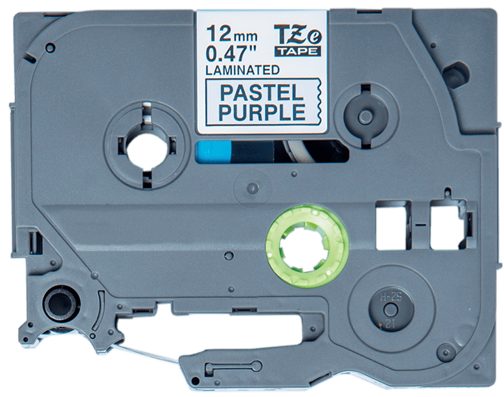 TechWarehouse TZe-MQF31 Compatible 12mm x 8m Black on Pastel Purple Adhesive Laminated Tape for Brother Compatible for Brother