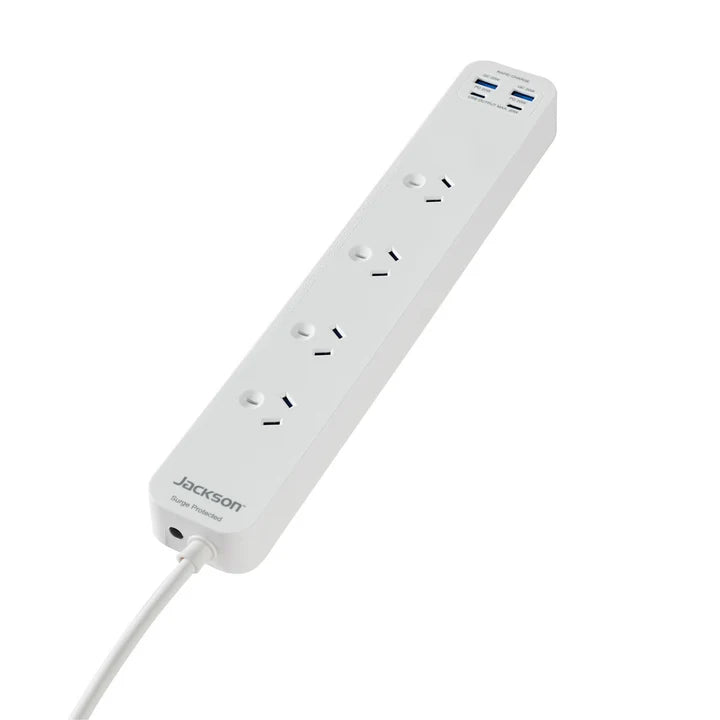TechWarehouse Jackson 4 Outlets Powerboard, 20W USB-A + USB-C Jackson