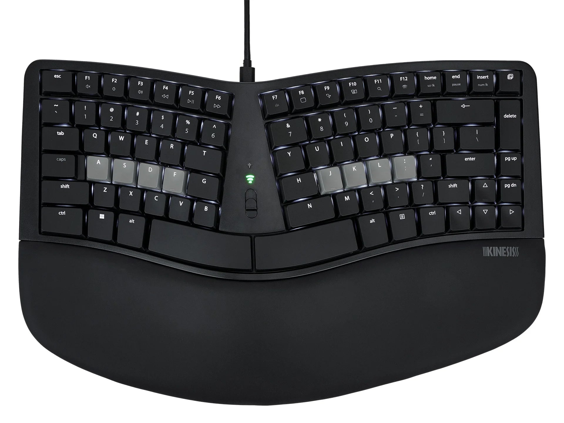 TechWarehouse Kinesis mWave Mechanical Keyboard Black - Wired & Wireless Bluetooth Kinesis