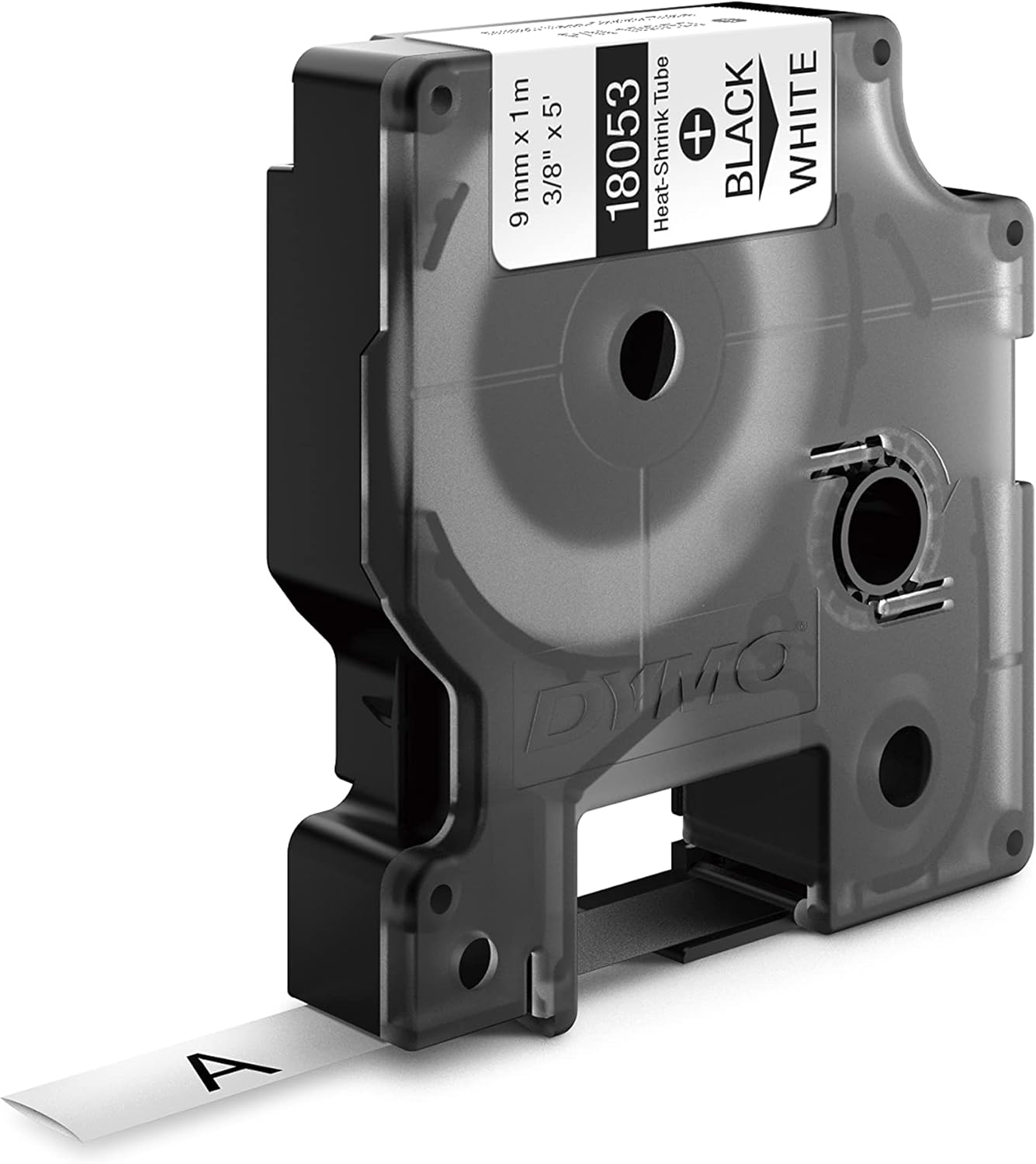 TechWarehouse 18053 Dymo Rhino Heat-Shrink 9mm x 1.5m Black on White Dymo