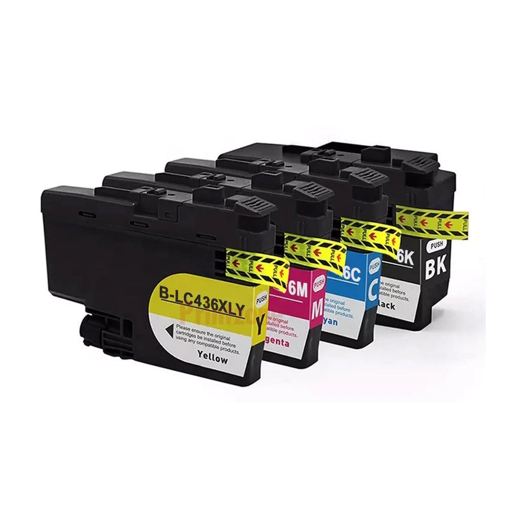 TechWarehouse LC436XL Compatible High Yield Set of 4 (Bk/C/M/Y) for Brother Compatible for Brother