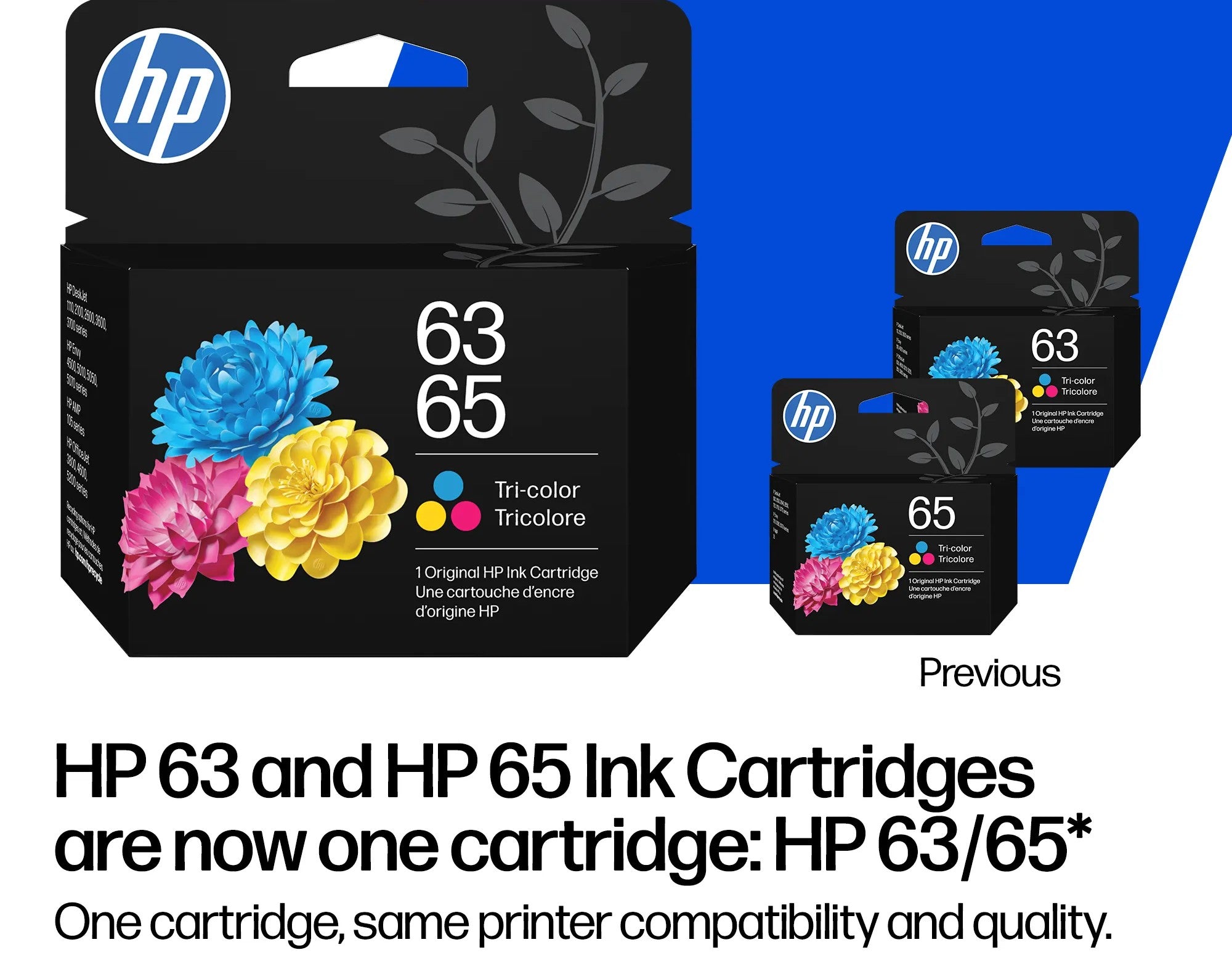 63/65 HP Tri-Colour Ink Cartridge
