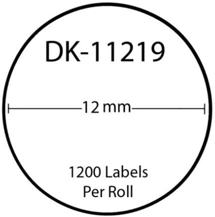 TechWarehouse DK11219 Compatible 12mm Round Labels 1200 per roll for Brother Compatible for Brother