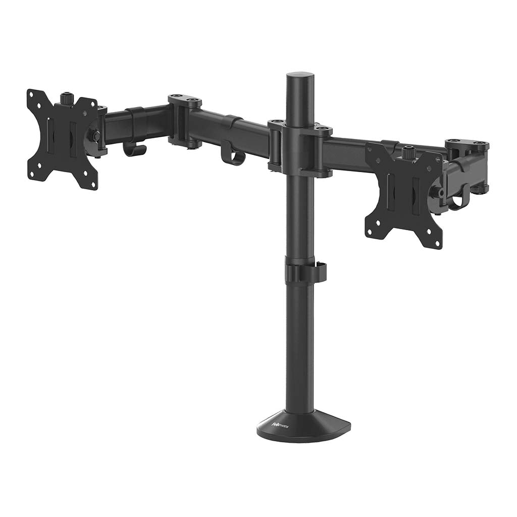 TechWarehouse Fellowes Reflex Desk Mount for Dual Monitor VESA 75x75 & 100x100 Fellowes