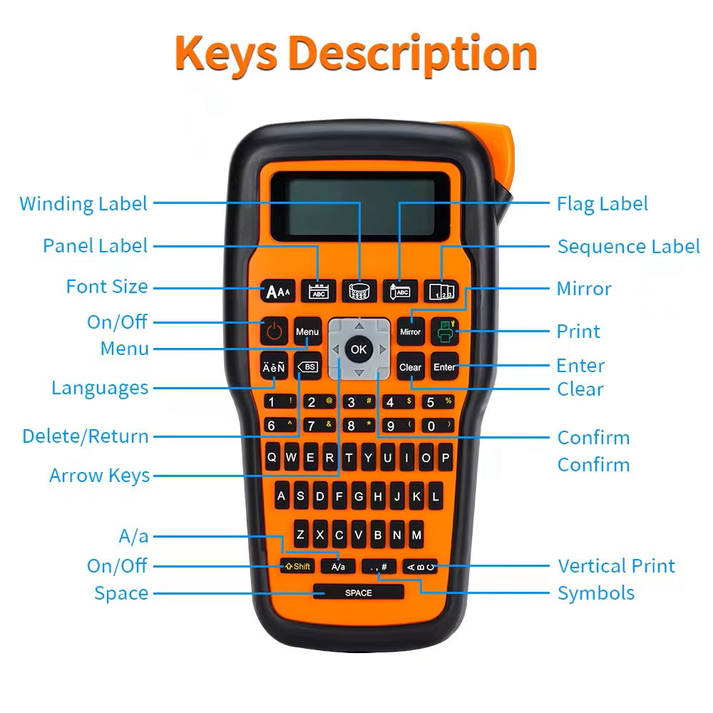 TechWarehouse Aimo E1000 Pro Label Printer - Orange Aimo