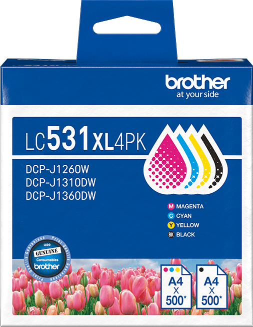 TechWarehouse LC531XL Brother 4 Pack High Yield Ink Cartridge (BK/C/M/Y) Brother