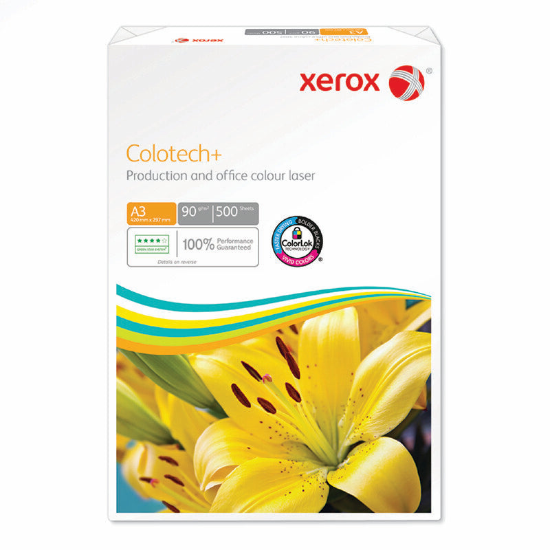 TechWarehouse A3 90gsm White Colortech+ Xerox Digital Uncoated Paper 500 sheets Xerox