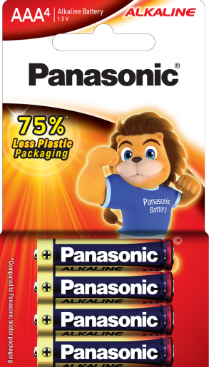 TechWarehouse Alkaline AAA Batteries 4 Pack Panasonic