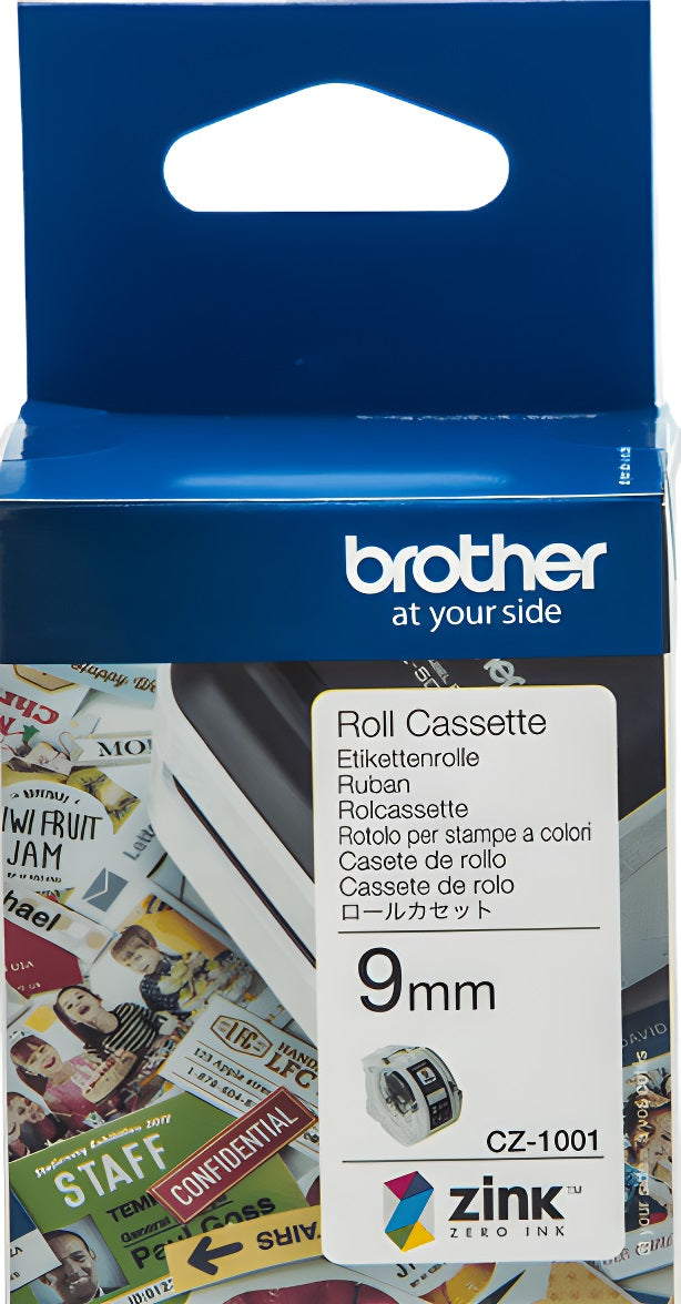TechWarehouse CZ1001 Brother 9mm Printable Roll Cassette Brother