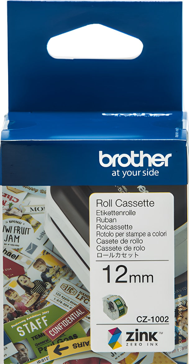 TechWarehouse CZ1002 Brother 12mm Printable Roll Cassette Brother