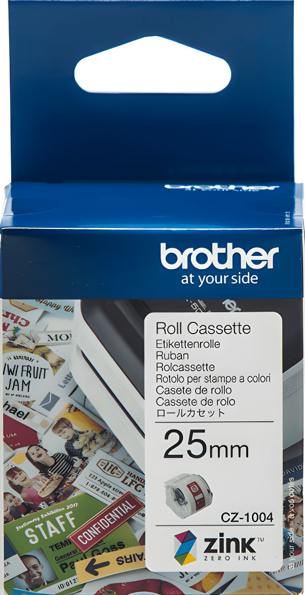 TechWarehouse CZ1004 Brother 25mm Printable Roll Cassette Brother