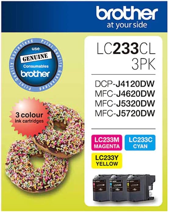 TechWarehouse LC233CL3PK Brother Colour Ink 3 Pack Brother