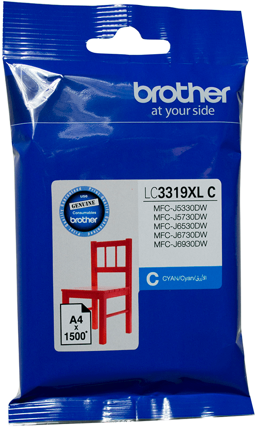 TechWarehouse LC3319XLC Brother Hi Yield Ink Cyan Cartridge Brother