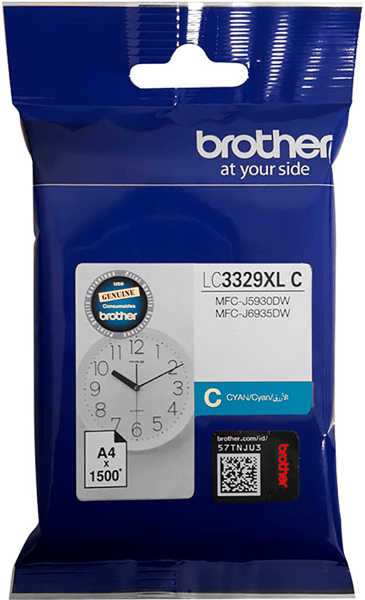 TechWarehouse LC3329XLC Brother Hi Yield Ink Cyan Cartridge Brother
