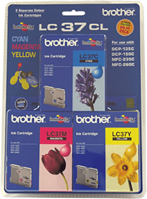 TechWarehouse LC37CL3 Brother Colour Ink 3 pack C/M/Y Brother