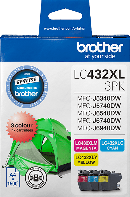 TechWarehouse LC432XL Brother 3-Pack High Yield Ink Cartridge (C/M/Y) Brother