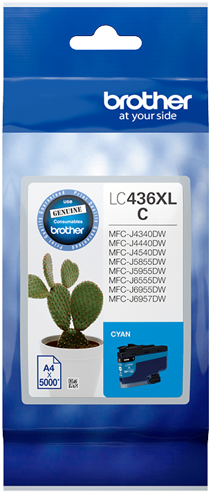 TechWarehouse LC436XLC Brother Hi Yield Ink Cyan Cartridge Brother