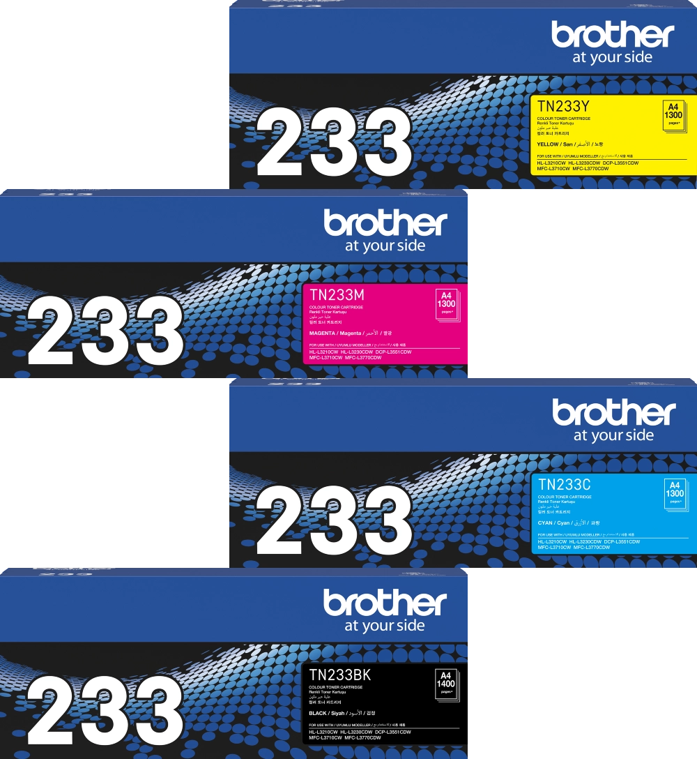 TechWarehouse TN233 Brother Standard Capacity Toner Set Brother