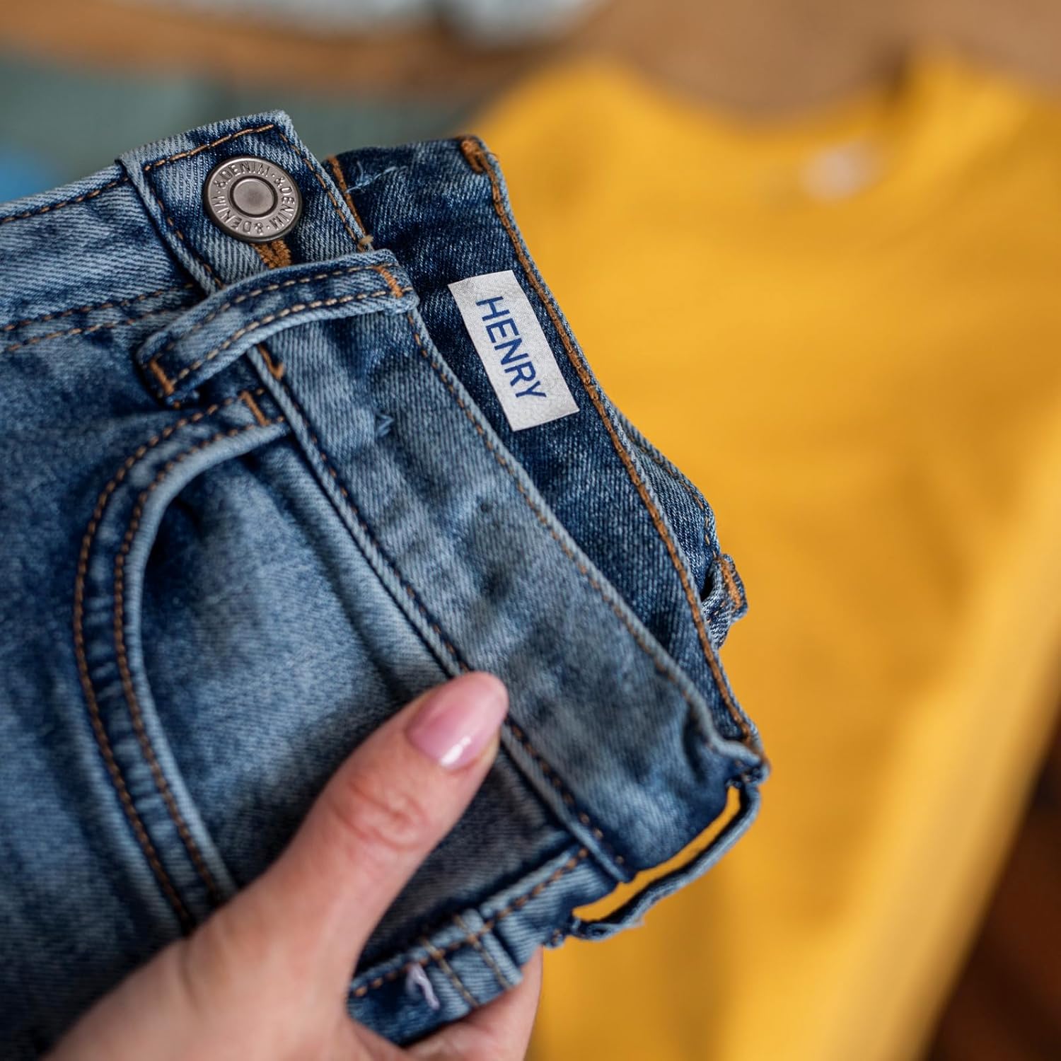 TechWarehouse TZe-FA3 Brother 12mm x 3m Blue on White Fabric Tape Brother