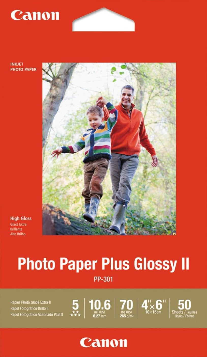 TechWarehouse 4x6 265gsm Canon Photo Paper Plus Glossy II 50 sheets Canon