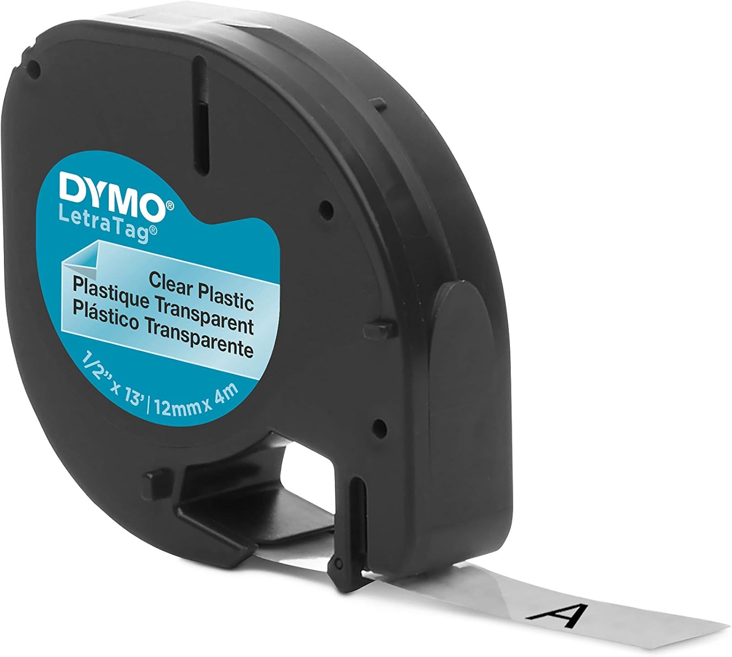 TechWarehouse 16952 Dymo 12mm x 4m LetraTag Plastic Tape Clear Dymo
