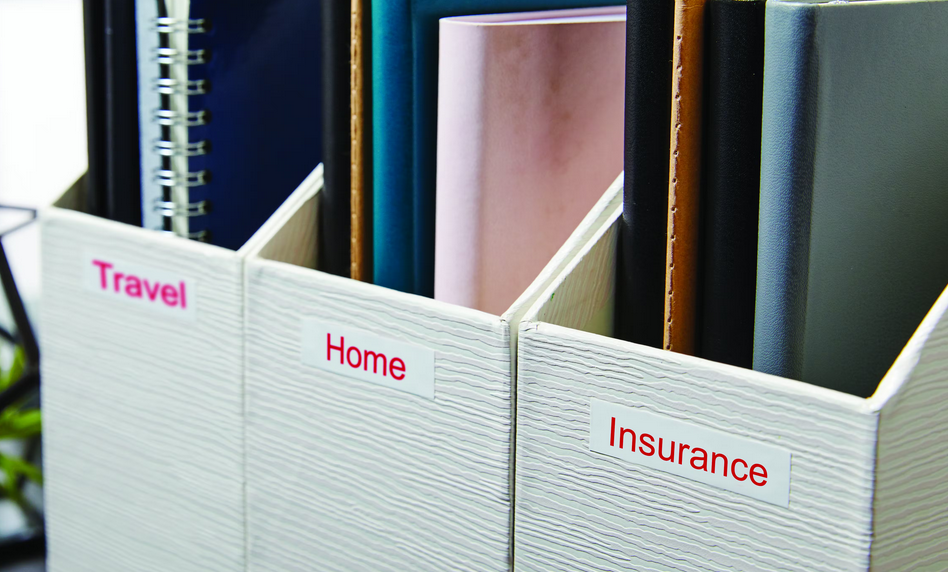 TechWarehouse S0720550 Dymo D1 12mm x 7m Label Tape Red on White (45015) Dymo