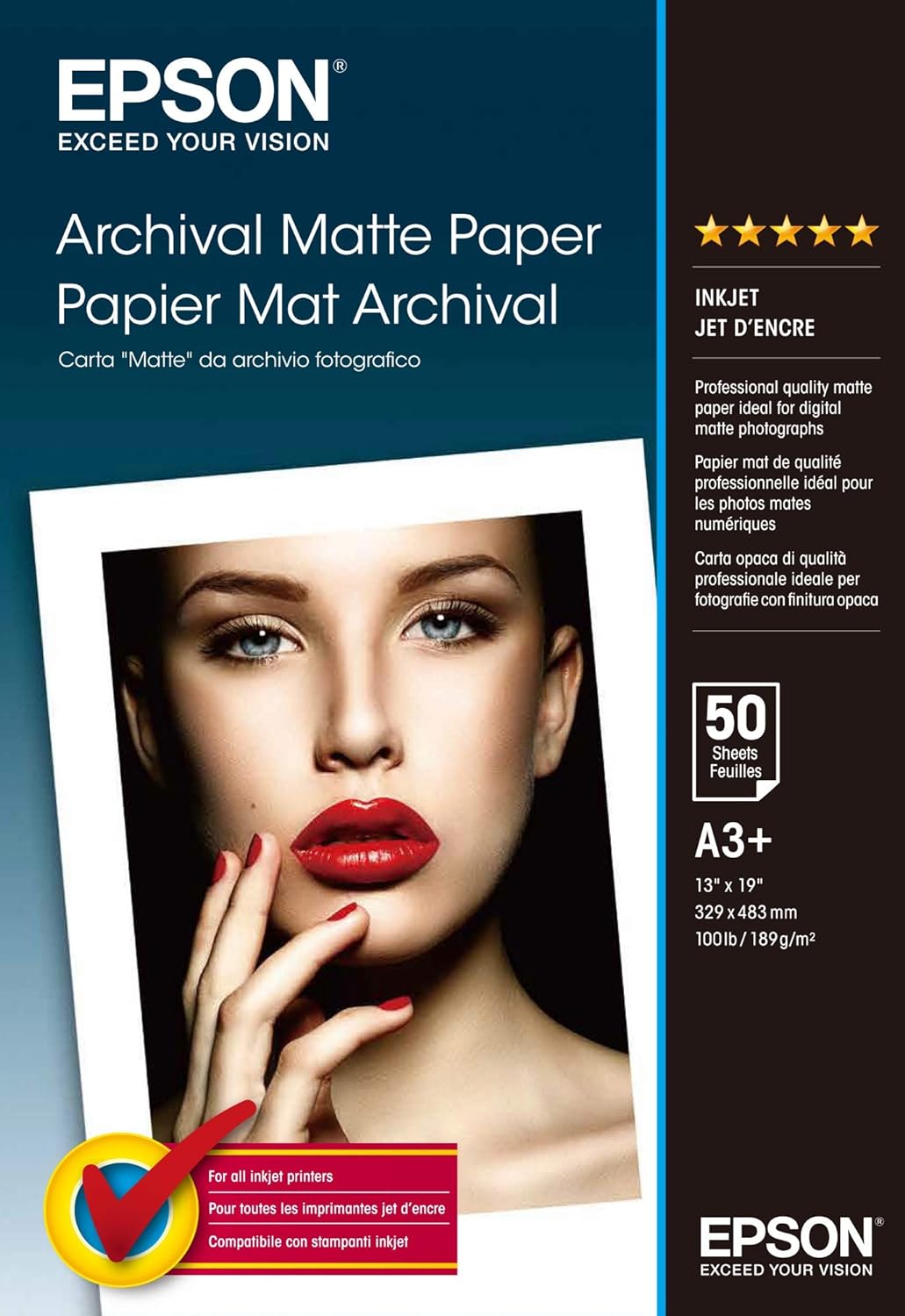 TechWarehouse A3+ 192gsm Epson Archival Matte Paper 50 sheets Epson
