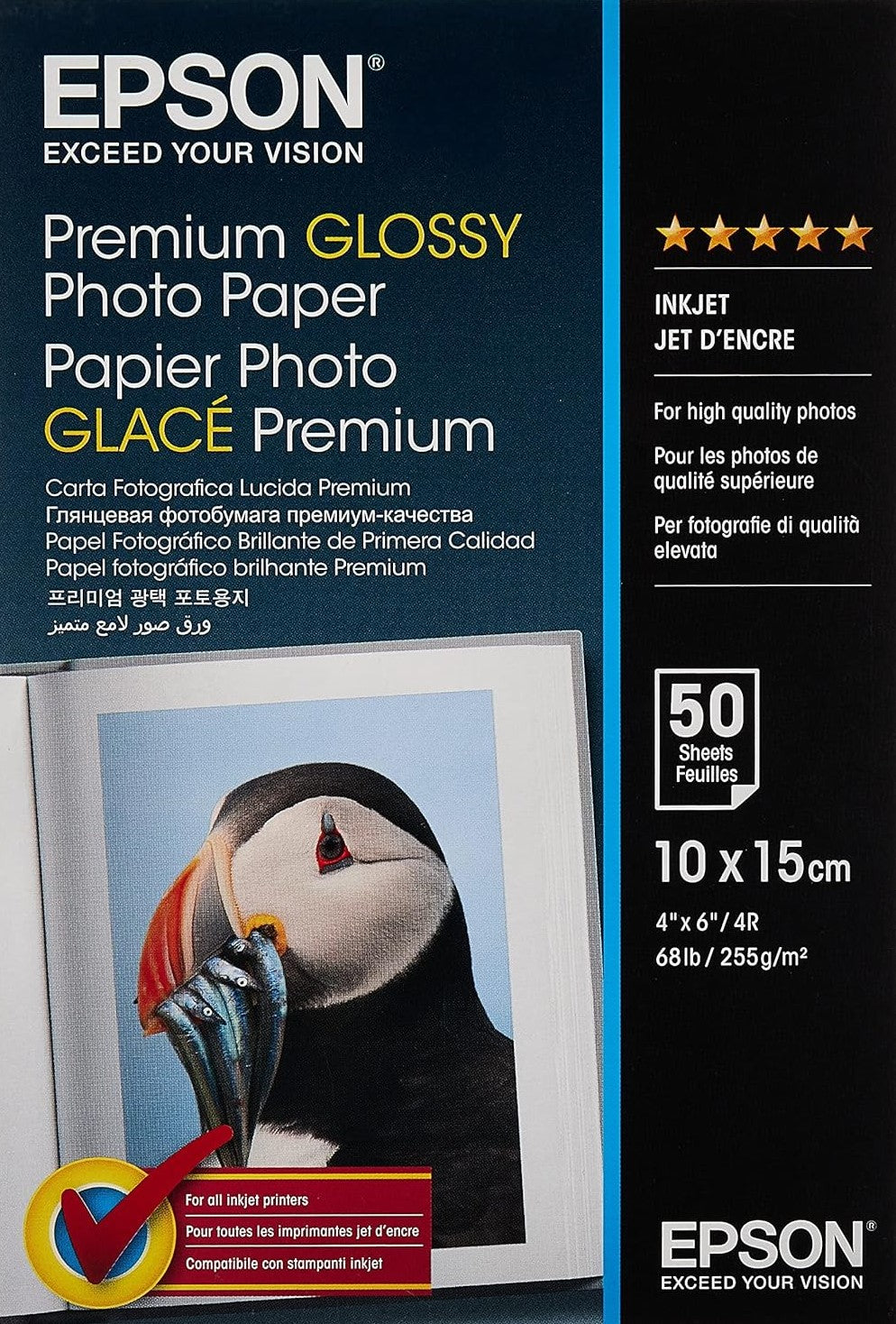 TechWarehouse 4x6 255gsm Epson Premium Glossy Photo Paper 50 sheets Epson
