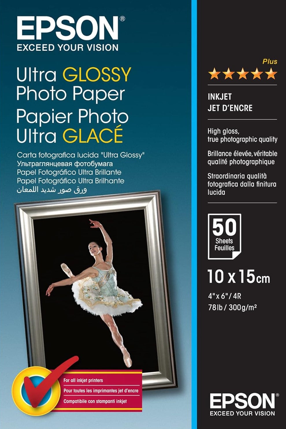 TechWarehouse 4x6 300gsm Epson Ultra Glossy Photo Paper 50 sheets Epson