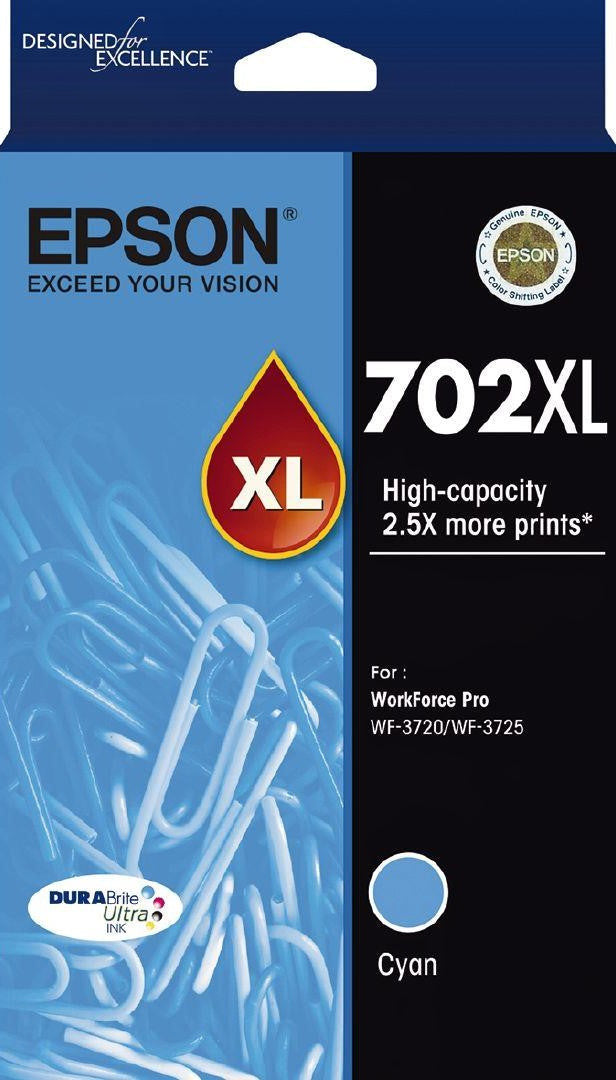 TechWarehouse 702XL Epson High Capacity Cyan Ink Cartridge Epson