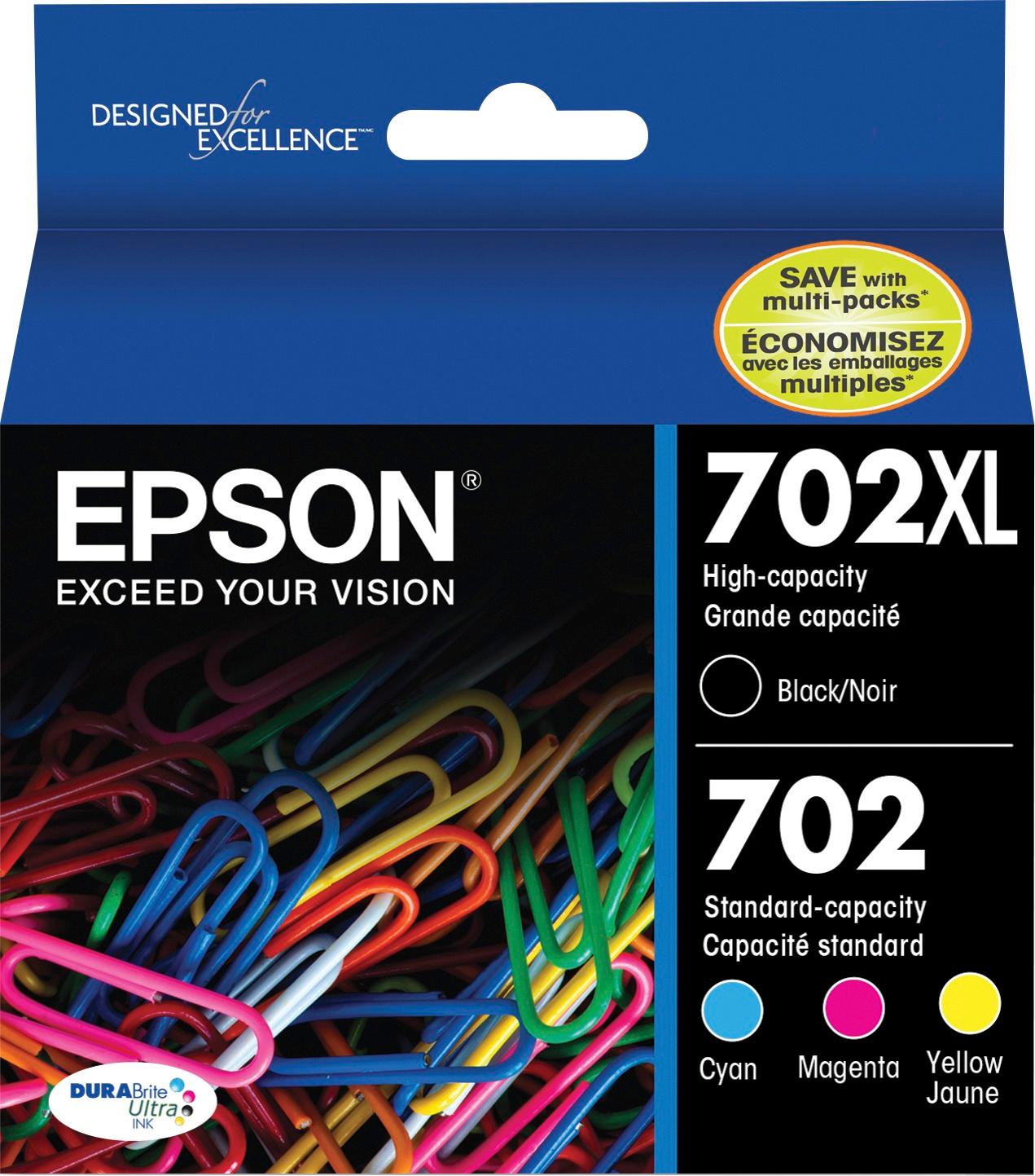 TechWarehouse 702XL Epson Black plus 3 Std Colours Value Pack Epson
