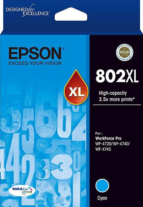 TechWarehouse 802XL Epson High Capacity Cyan Ink Cartridge Epson