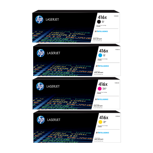 416X HP High Yield Toner Set (W2040/1/2/3X)