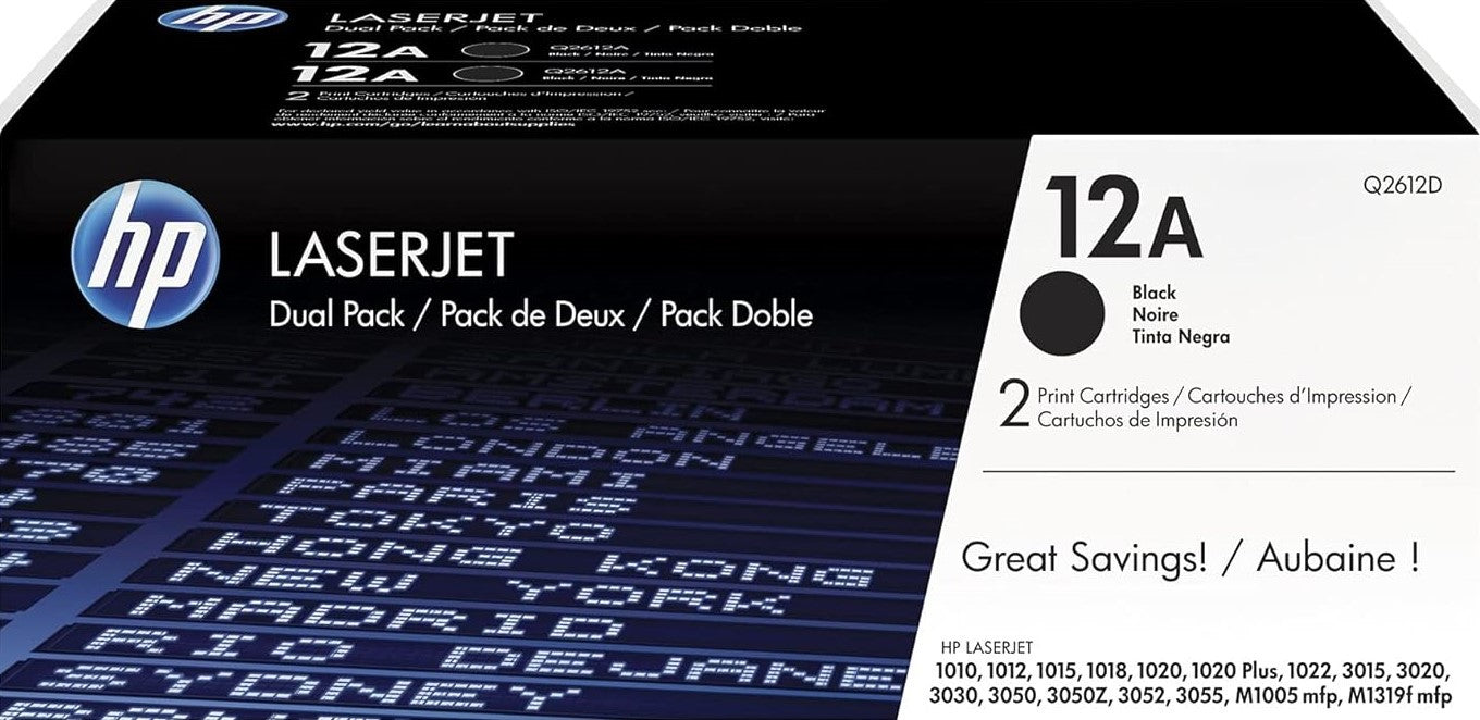 TechWarehouse 12A HP Toner Twin Pack (Q2612D) HP