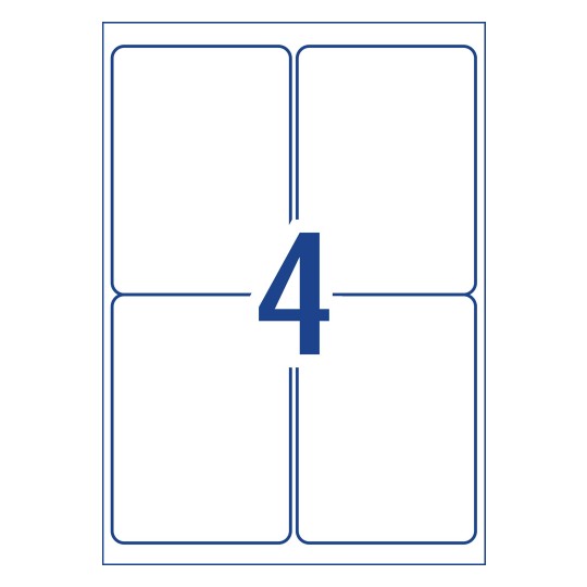 TechWarehouse Icon Laser/Inkjet Labels - 04 Labels per sheet (100 sheets) Icon