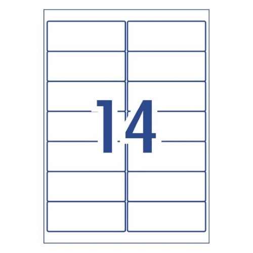 TechWarehouse Okin Labels - 14 Labels per sheet (100 sheets) Okin