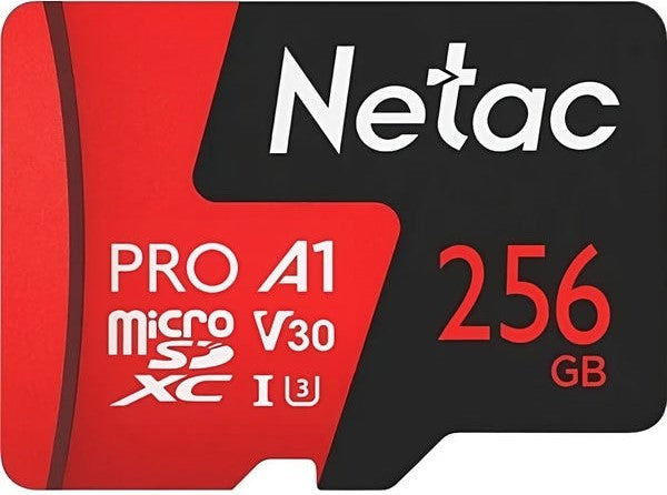 TechWarehouse Netac P500 Extreme Pro 256GB V30 UHS-I Micro SDXC Card w/ Adapter Netac