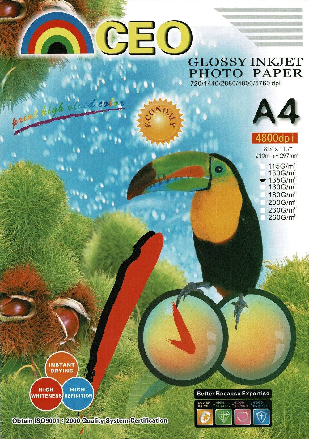 TechWarehouse A4 135gsm Glossy Photo Paper 100 sheets A100