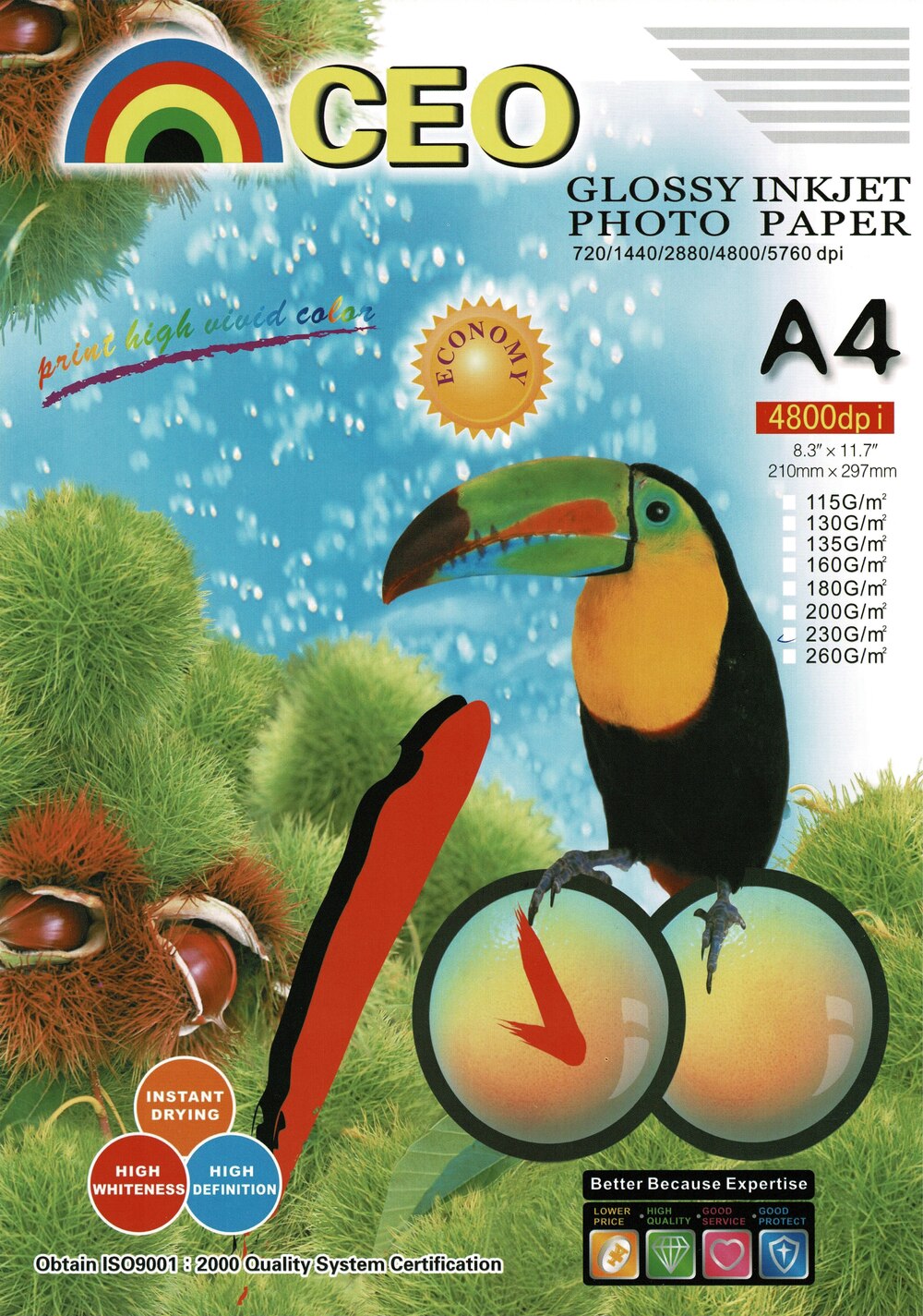 TechWarehouse A4 230gsm Glossy Photo Paper 20 Sheets CEO