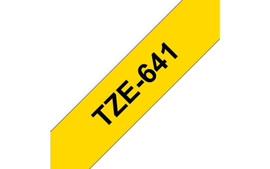 TechWarehouse TZe-641 Compatible 18mm x 8m Black on Yellow Adhesive Laminated Tape Compatible for Brother