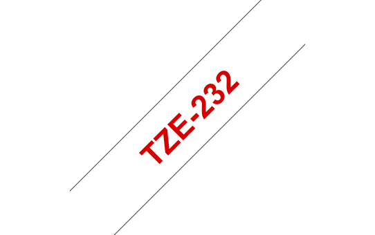 TechWarehouse TZe-232 Compatible 12mm x 8m Red on White Adhesive Laminated Tape for Brother Compatible for Brother