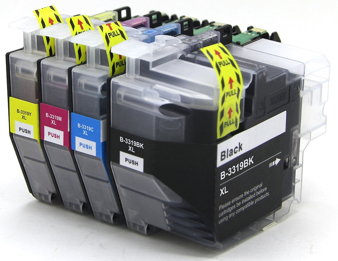TechWarehouse LC3319XL Compatible Set of 4 - Bk/C/M/Y for Brother Compatible for Brother