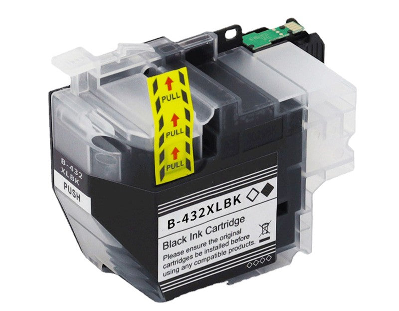 TechWarehouse LC432XLBK Compatible Black High Yield Ink Cartridge Compatible for Brother