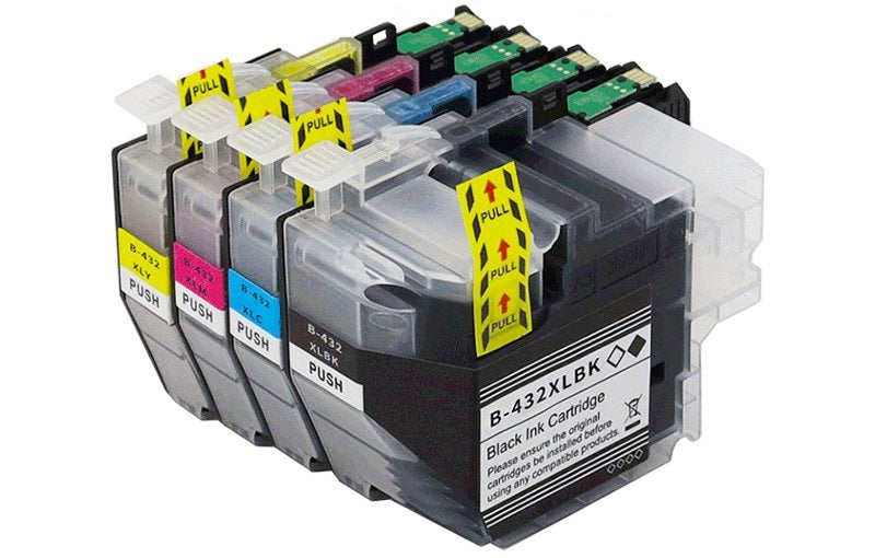 TechWarehouse LC432XL Compatible Set of 4 Bk/C/M/Y for Brother Compatible for Brother