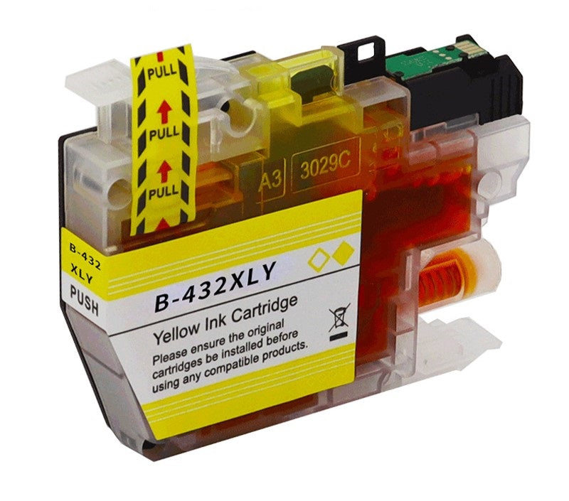 TechWarehouse LC432XLY Compatible Yellow High Yield Ink Cartridge Compatible for Brother