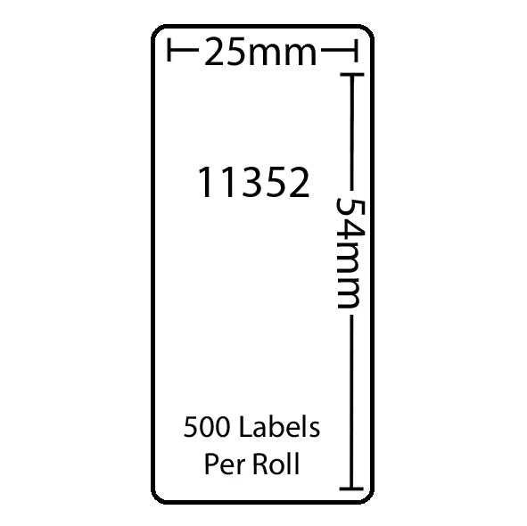 TechWarehouse 11352/S0722520 Compatible Dymo LW Multipurpose Label 25mm x 54mm White Roll 500 Compatible for Dymo