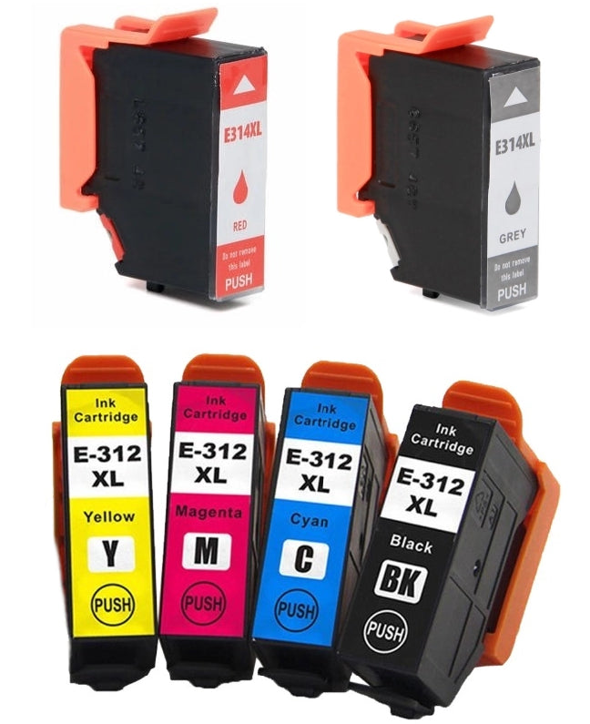 TechWarehouse Compatible 312XL / 314XL High Capacity Bundle of 6 for Epson Compatible for Epson