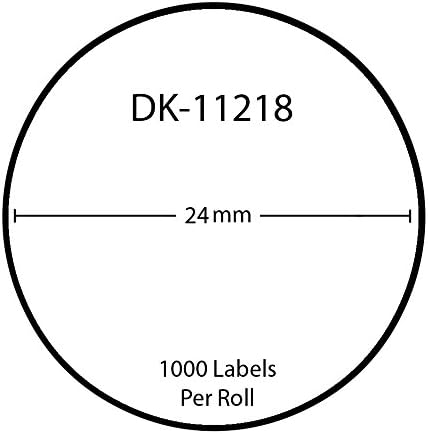 TechWarehouse DK11218 Compatible 24mm Round Labels 1000 per roll for Brother Compatible for Brother