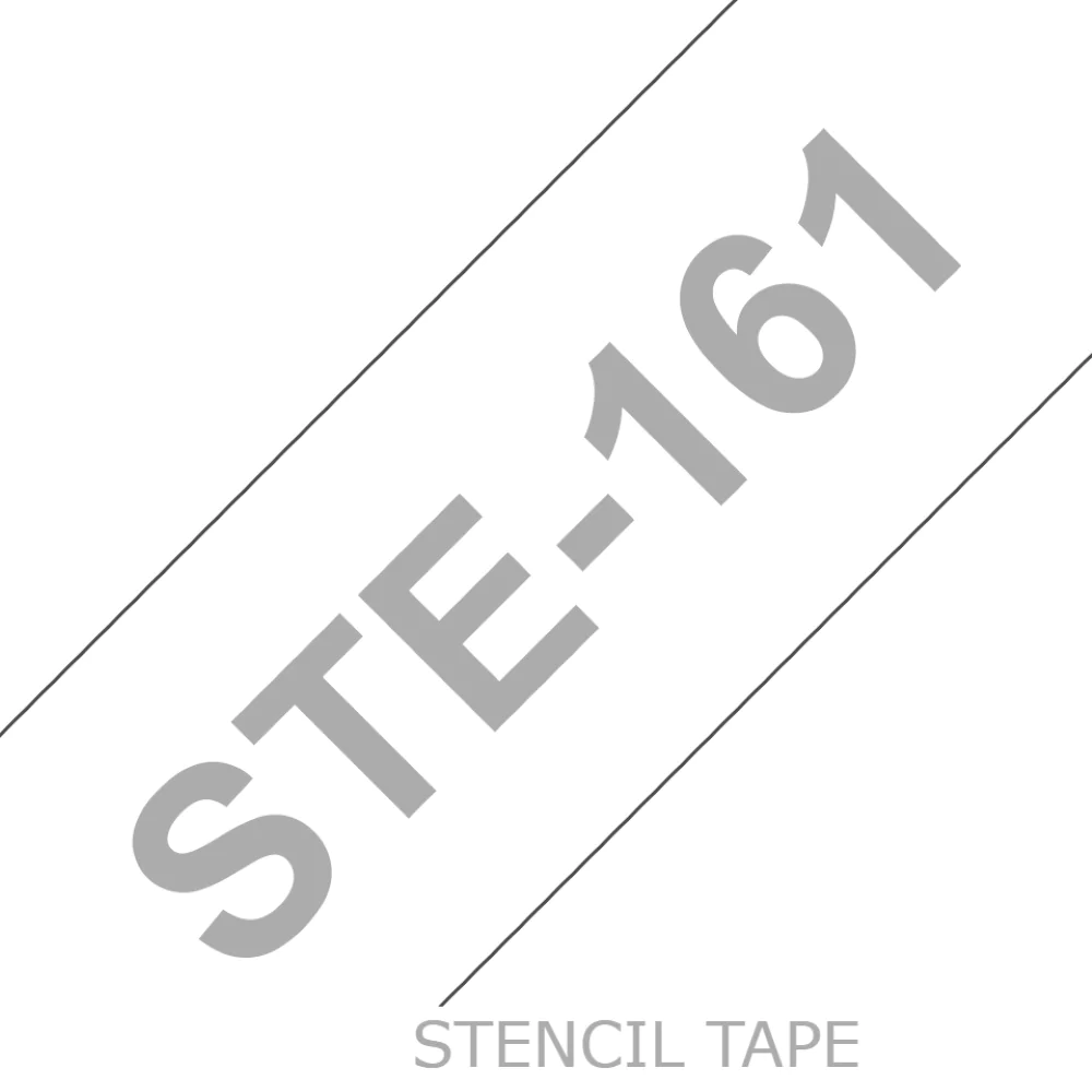 TechWarehouse STe-161 Brother 36mm x 3m Black Stencil Non Laminated Tape Brother