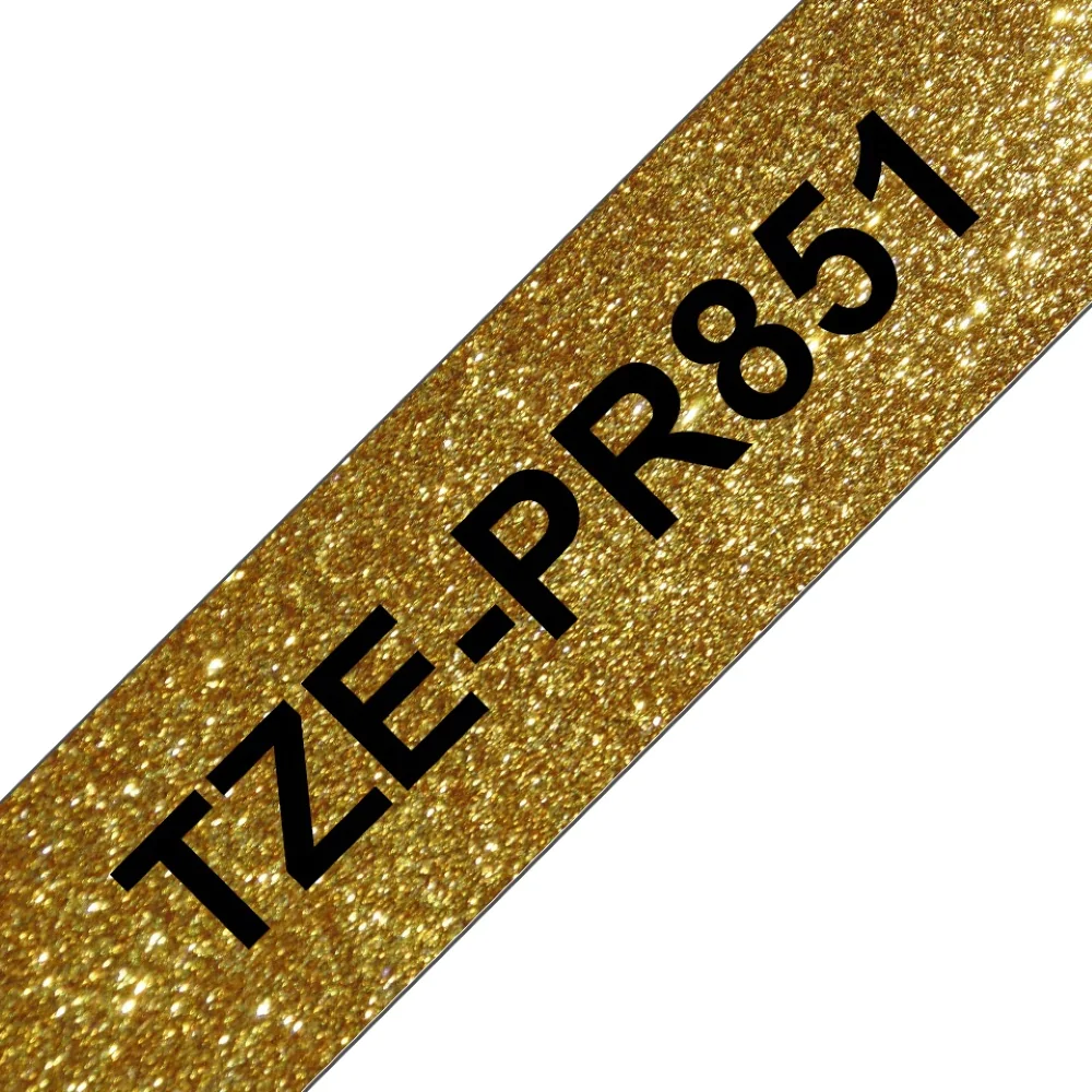 TechWarehouse TZe-PR851 Brother 24mm x 4m Gold on Premium Gold Adhesive Laminated Tape Brother